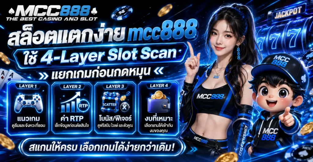 สล็อตแตกง่าย mcc888 ใช้ 4-Layer Slot Scan แยกเกมก่อนกดหมุน
